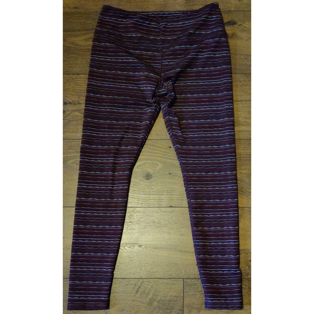 Glyder Maroon Striped Women's Leggings Size Small Yoga Pants Joggers
